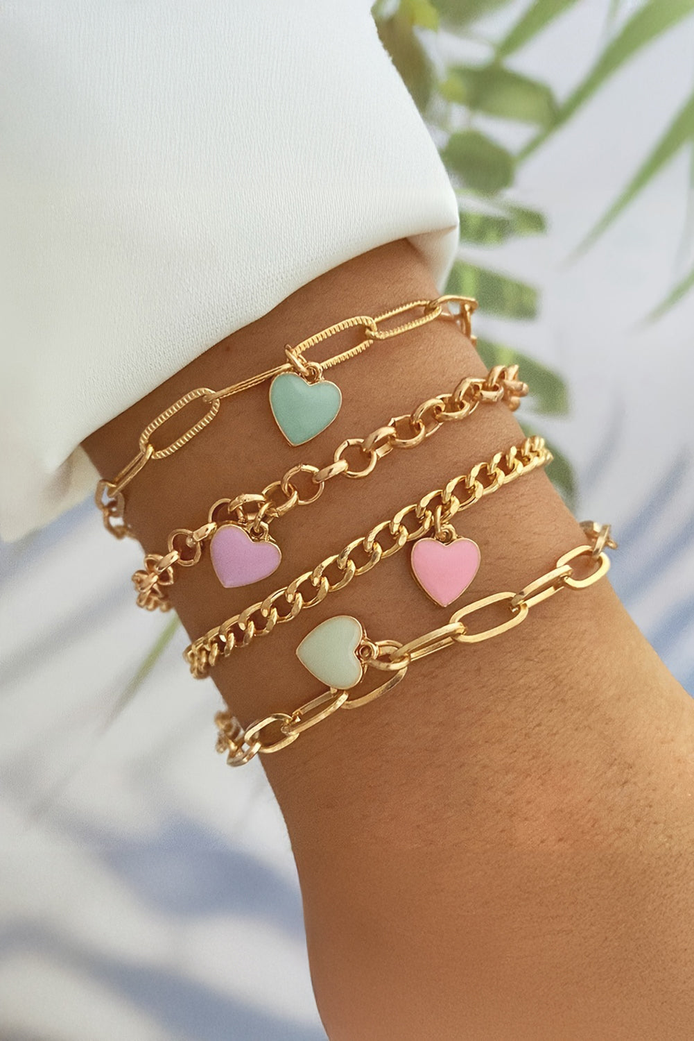 Women’s Valentine Hearts Bracelet Set