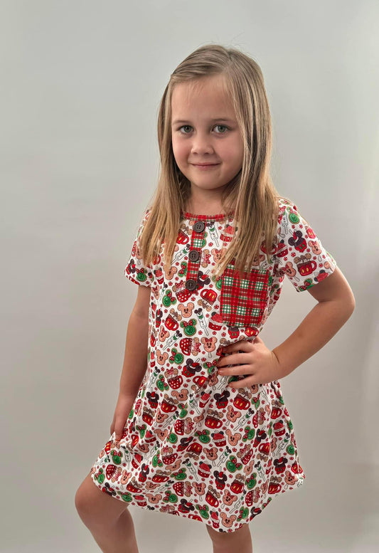 Girls Mouse Treat Christmas Gown