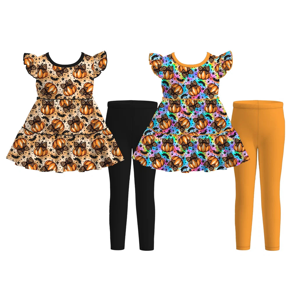 Pre-order Pumpkin Patch Twirl Tunic and Legging Set
