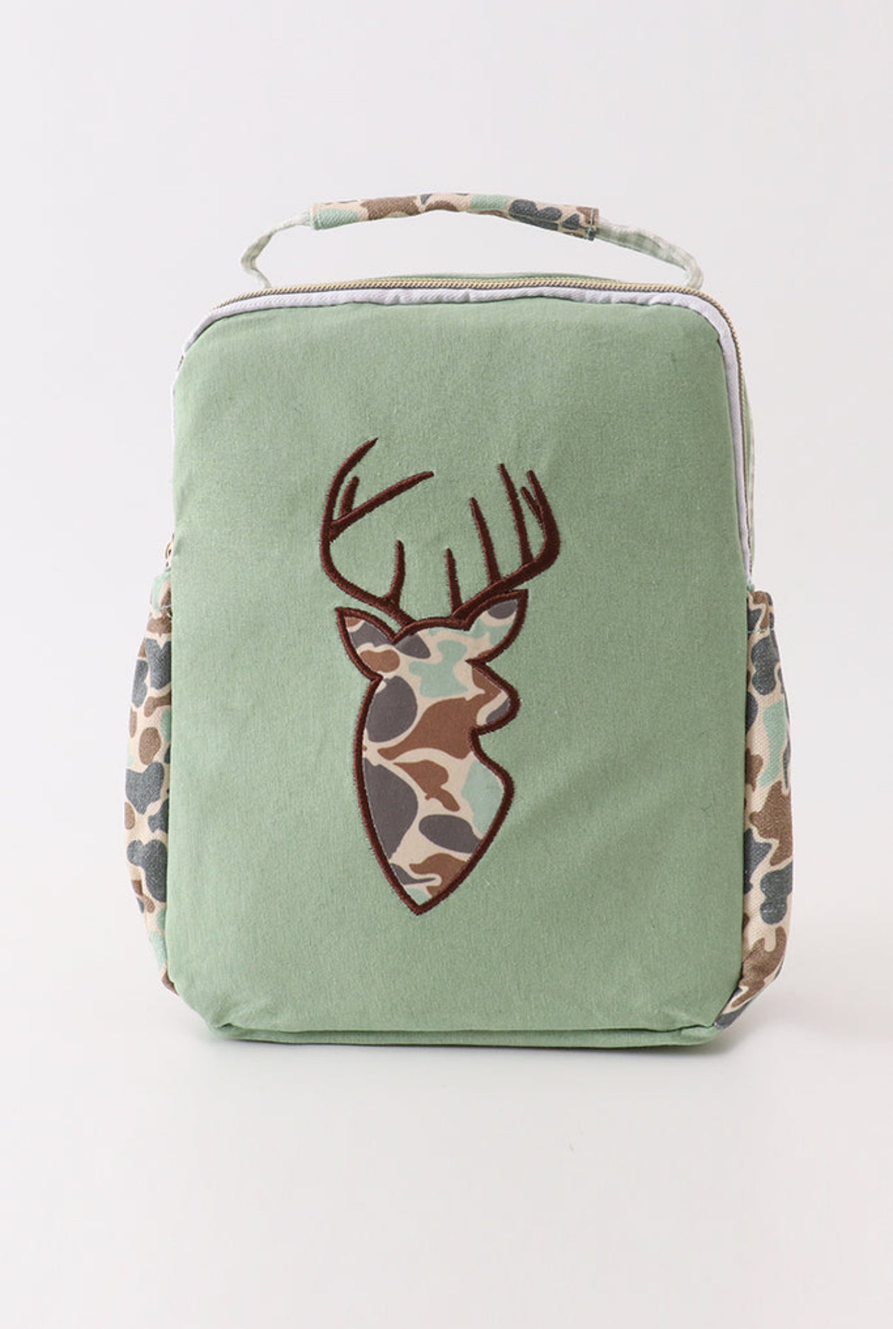 Boys Green Camouflage Deer Applique