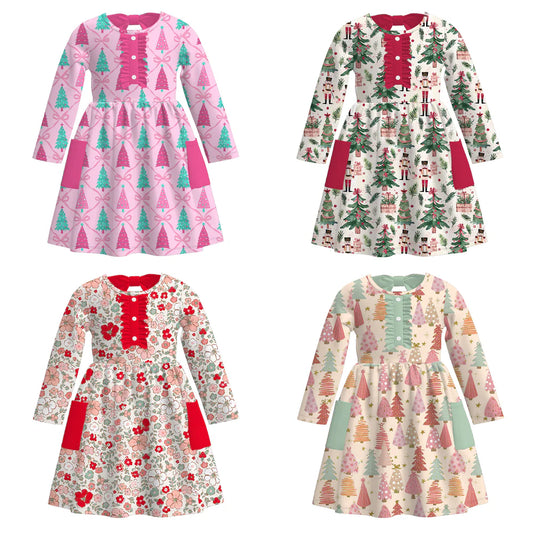 Pre-order Christmas Print Dresses