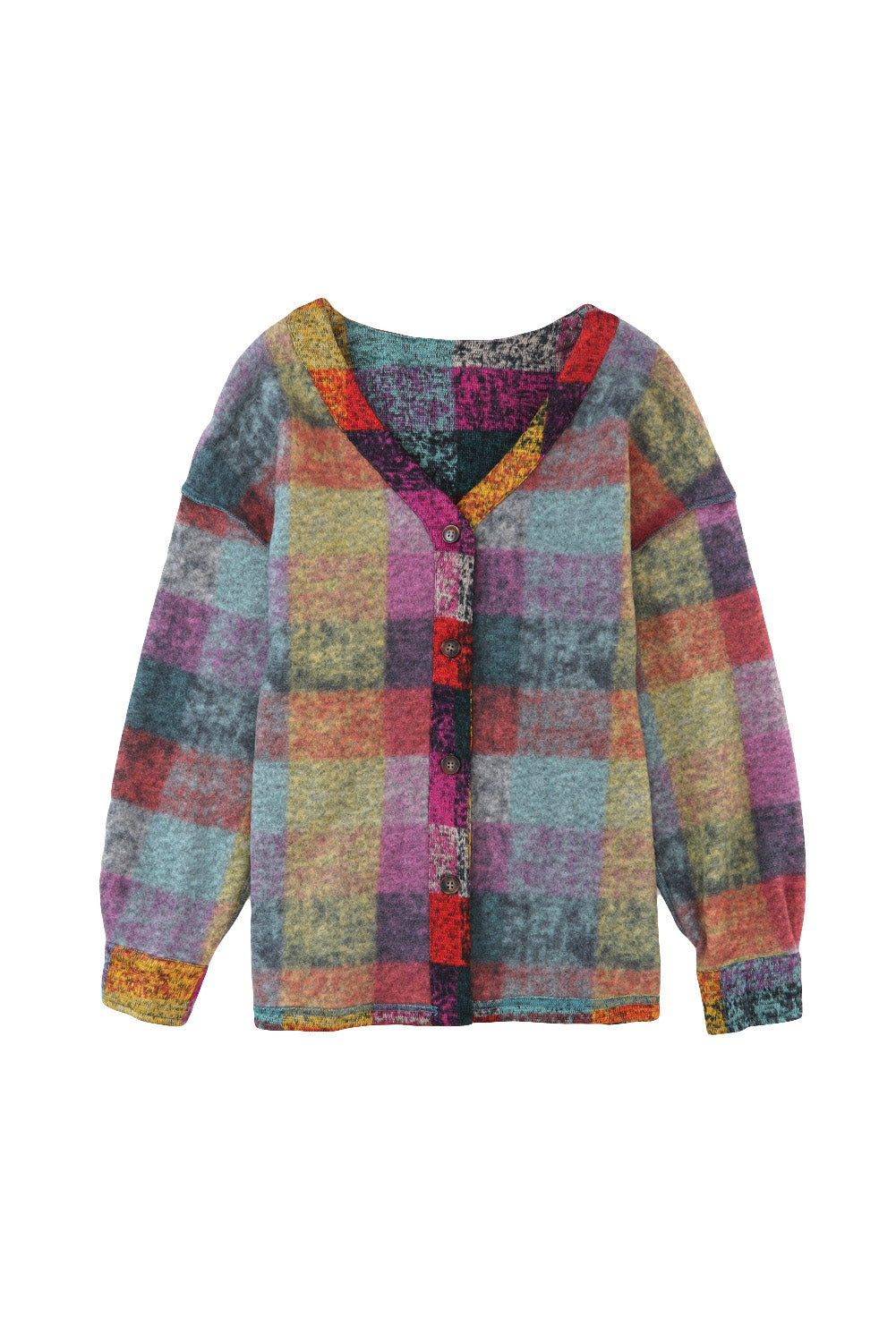 Women’s Rainbow Checkered Shacket