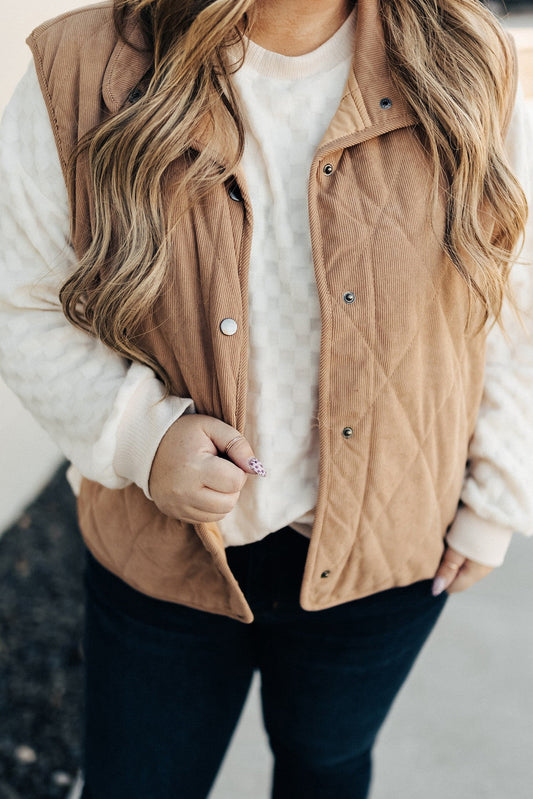 Pre-order Plus Size Quilted Jacket October