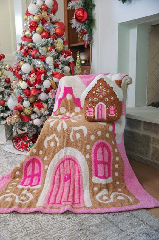 Pre-order Whimsical Gingerbread House Blanket