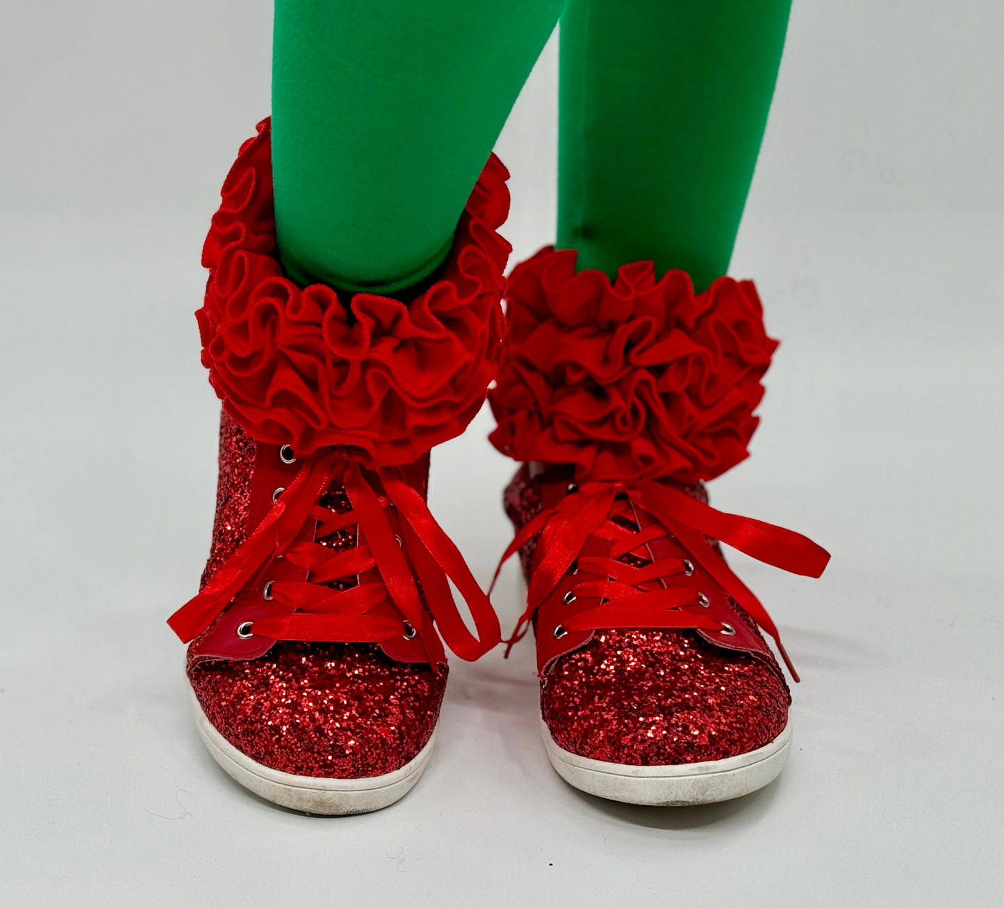 Girls Green with Red Ruffle Icings