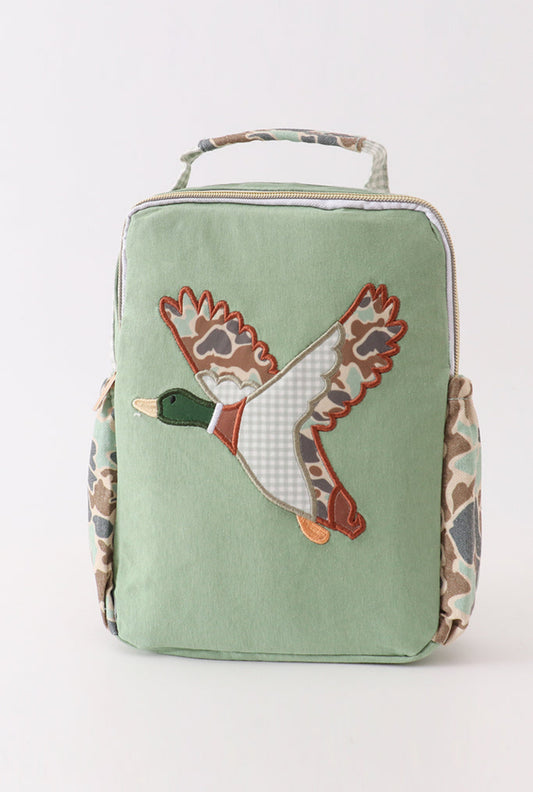 Boys Green Camouflage Duck Applique