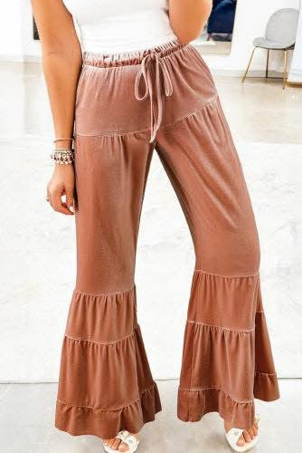 Pre-order Velvet Drawstring Bell Bottoms