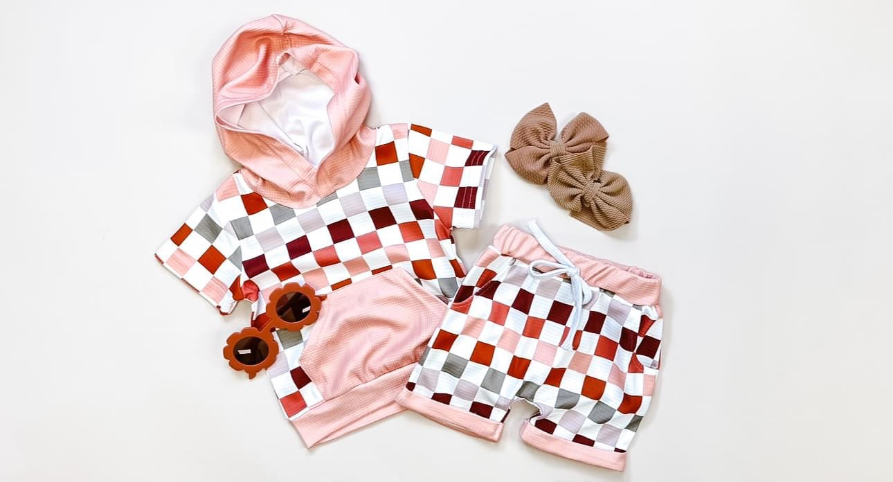 Checkered Hoodie Set