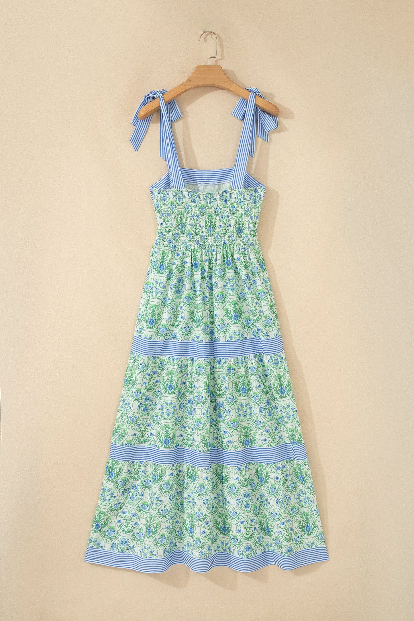 Pre-order Green Geometric Floral Dress