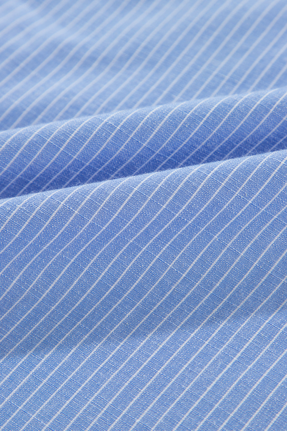 Women’s Striped Pocketed Tunic Button Up Shirt