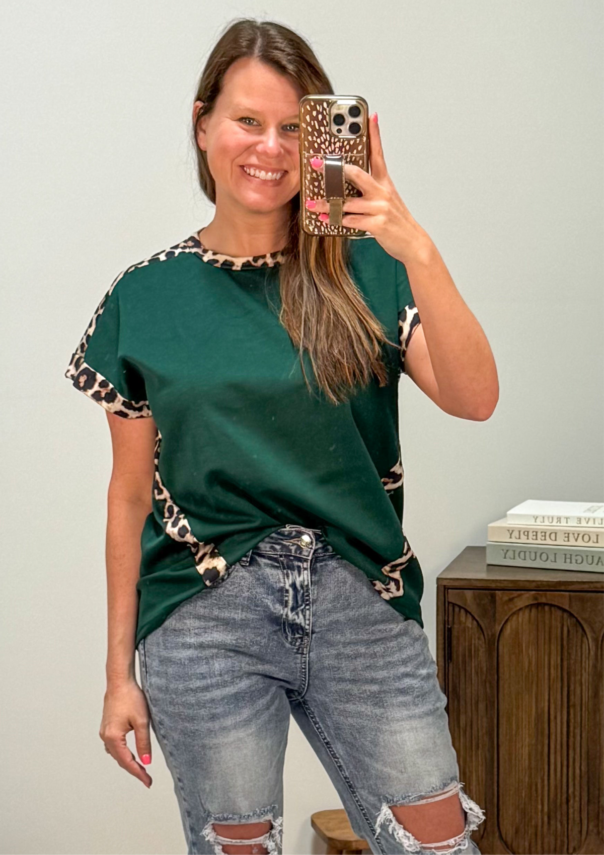 Women’s Leopard Trim Shirt RTS