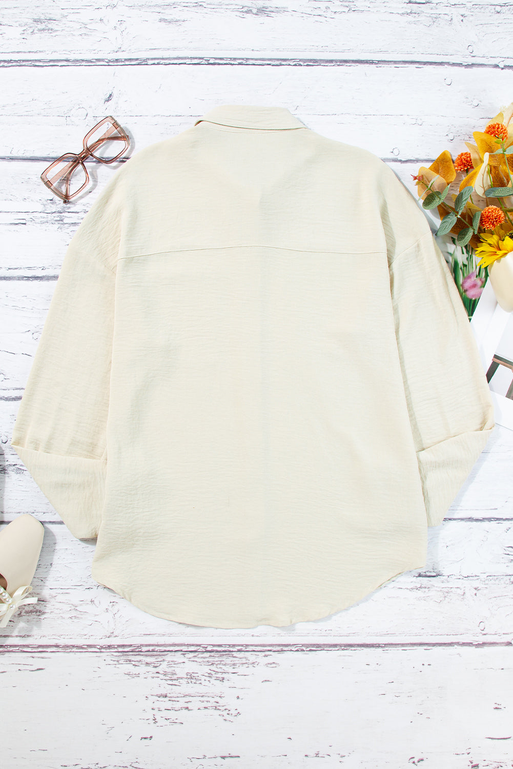Pre-order Beige Crinkle Pocket Shirt LT