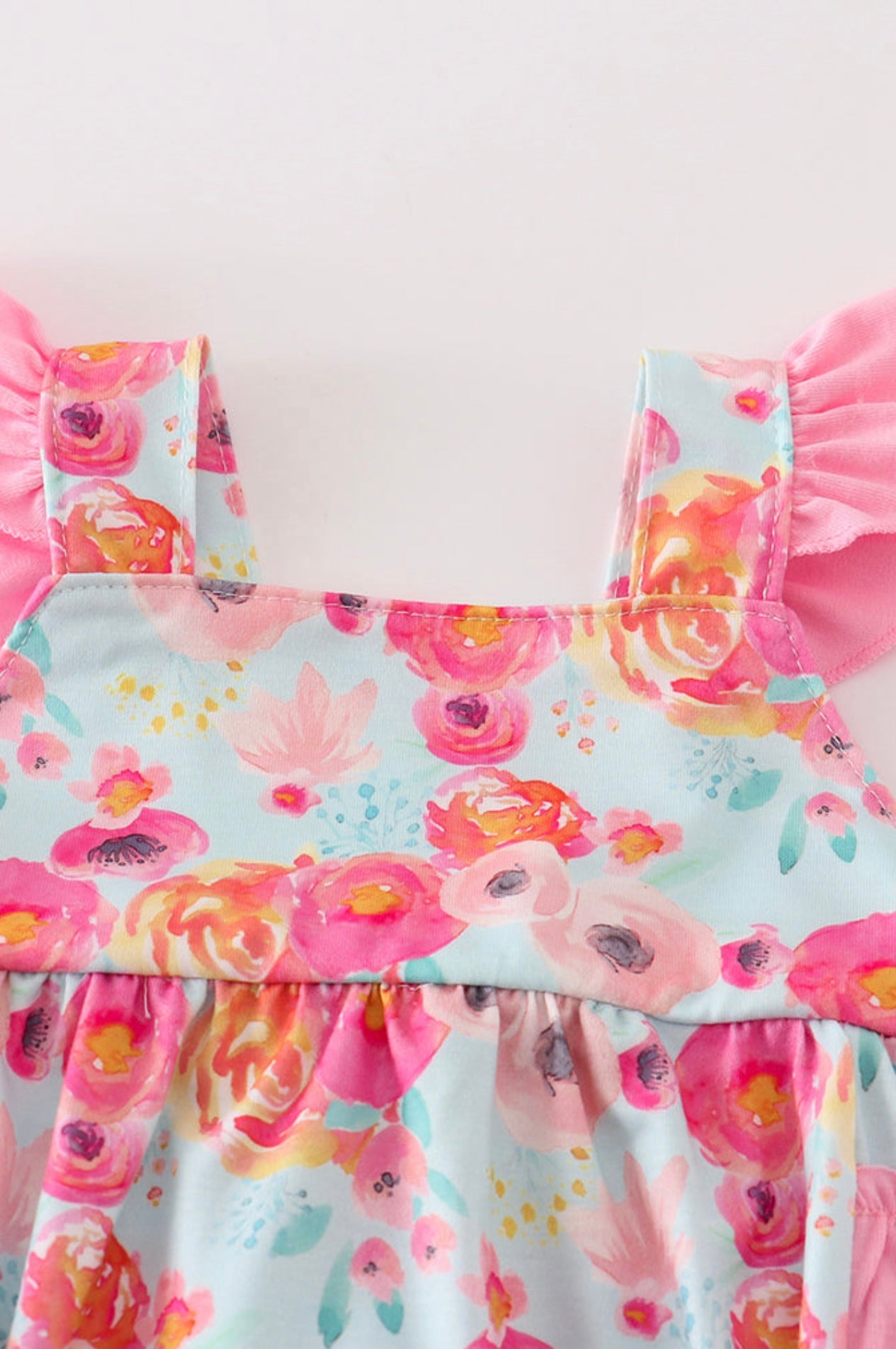 Pink Floral Ruffle Bubble