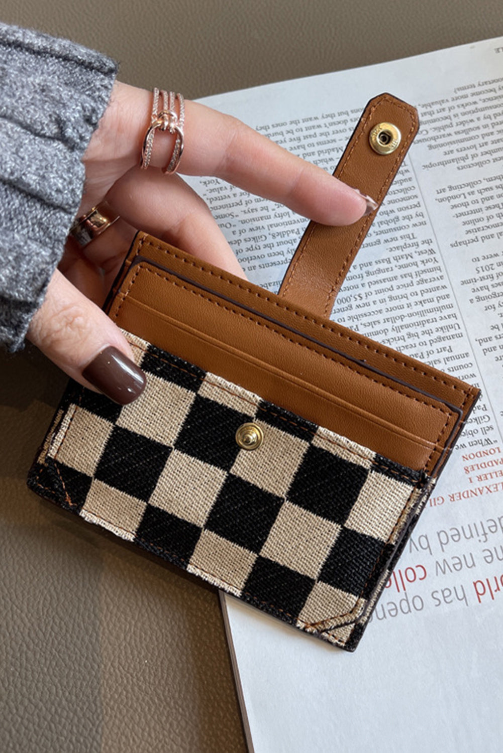 Women's Checkered Wallet