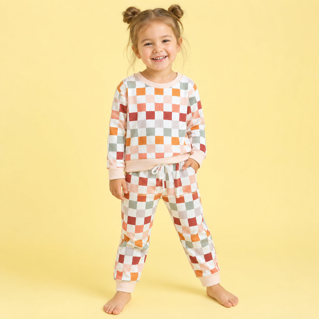 Girls Little Daydreamer Checkered Set