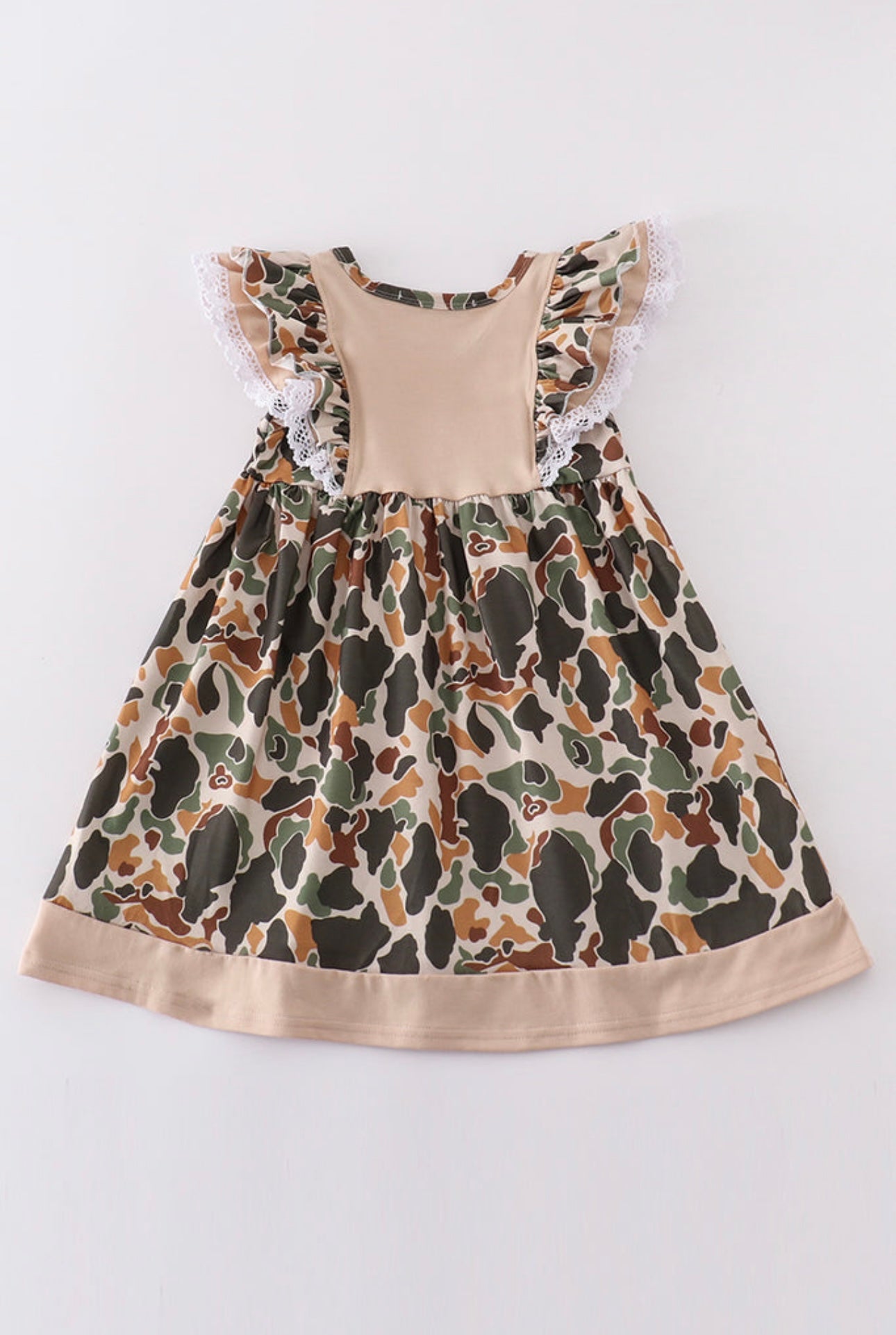 Girls Camouflage Deer Applique Dress