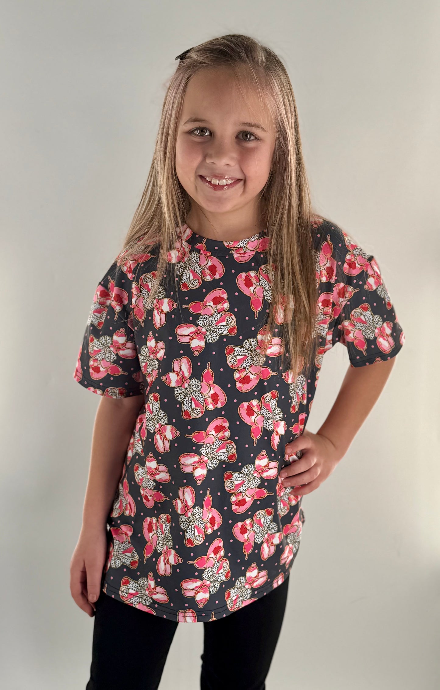 Girls Oversize Balloon Dog Top Set