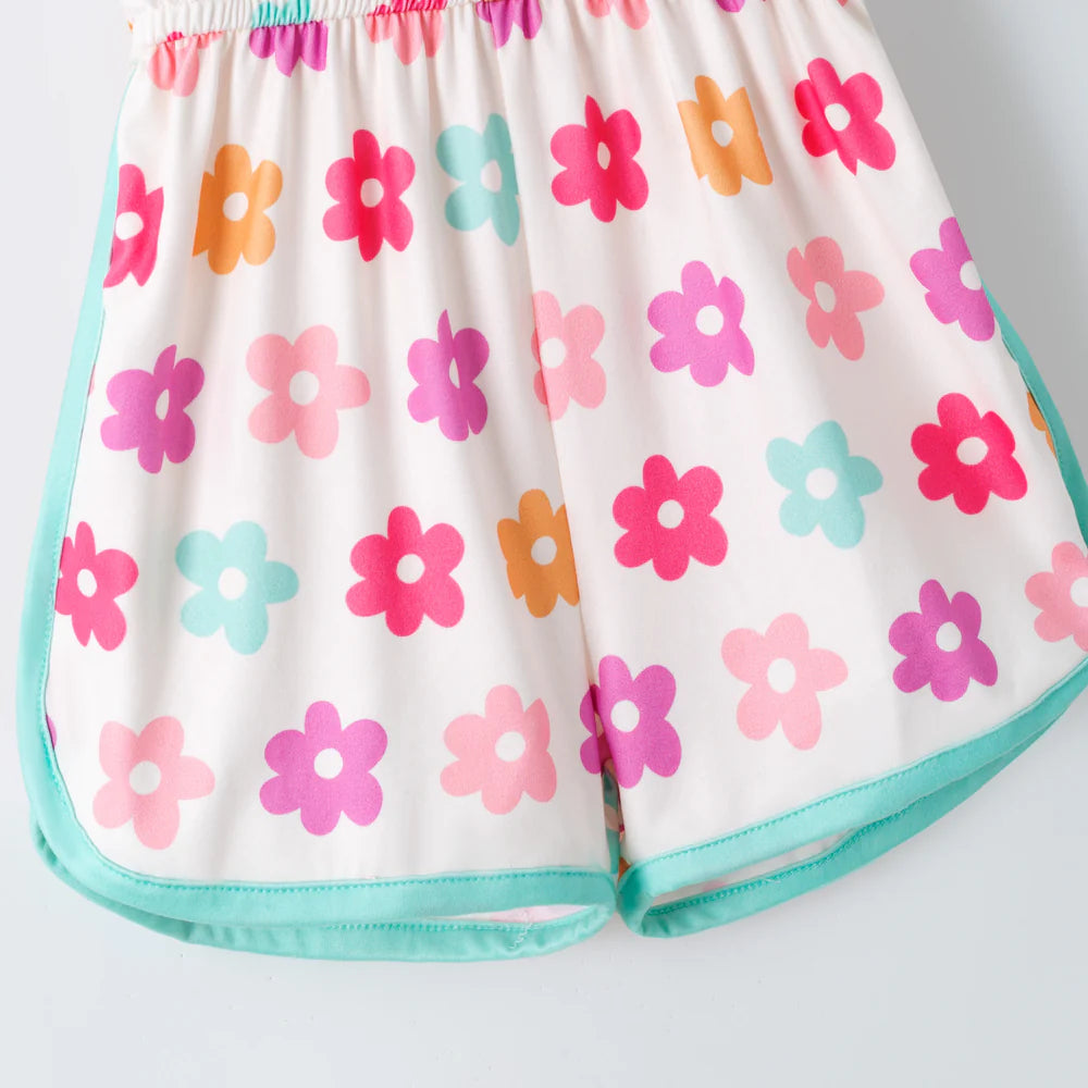 Pre-order Retro Floral Tie-Shoulder Romper