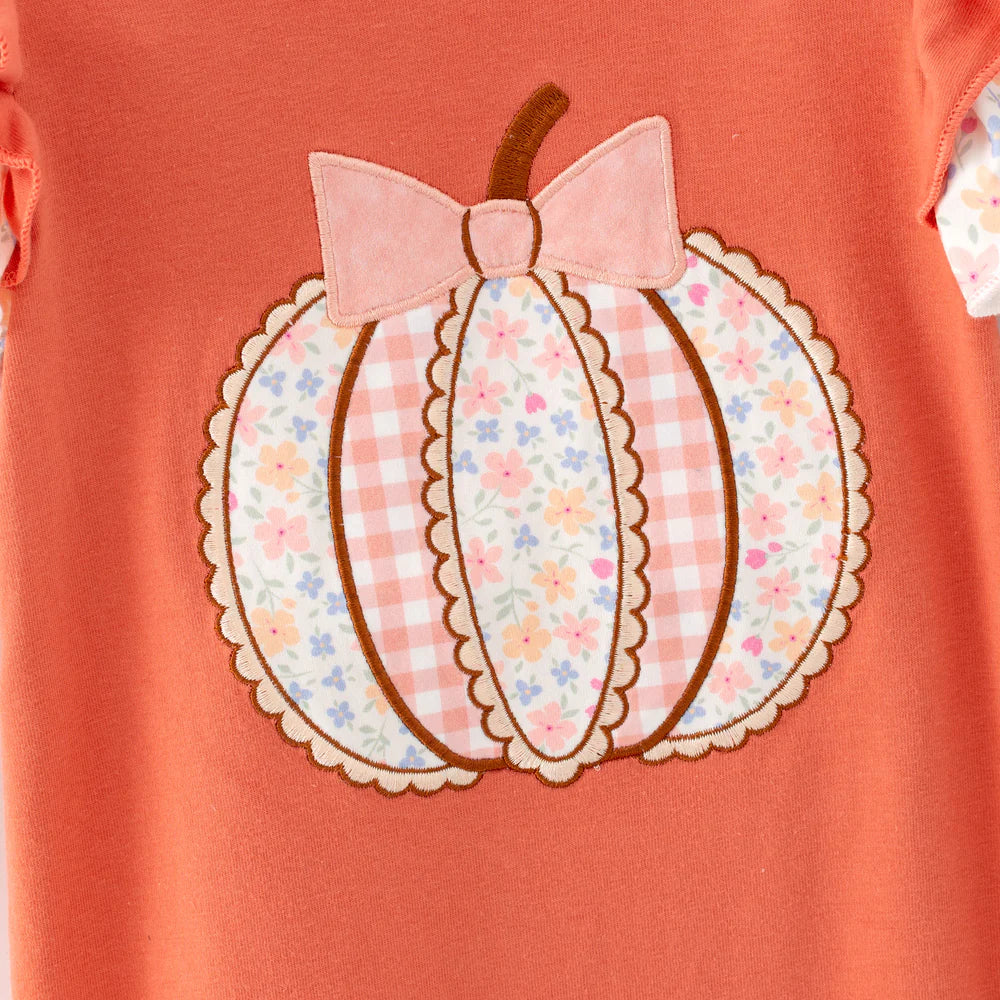 Pre-order Fall Pumpkin Applique Romper