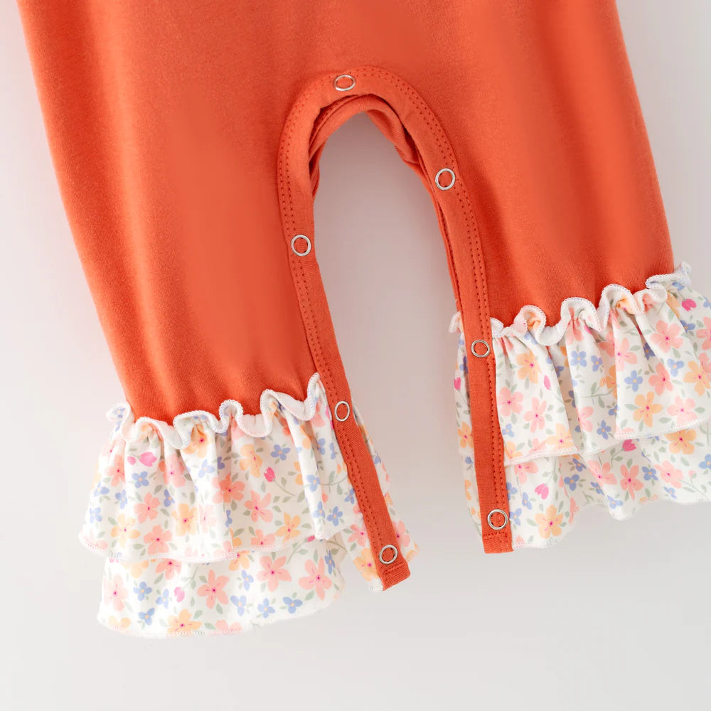 Pre-order Fall Pumpkin Applique Romper
