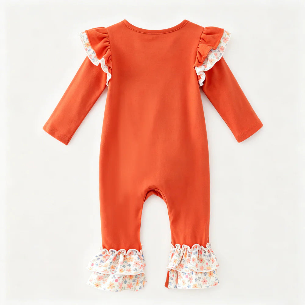 Pre-order Fall Pumpkin Applique Romper