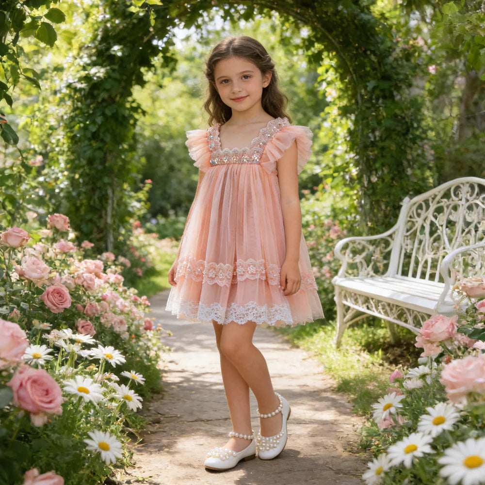 Girls Coral Dress