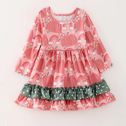 Pre-order Pink Pumpkin Print Dress