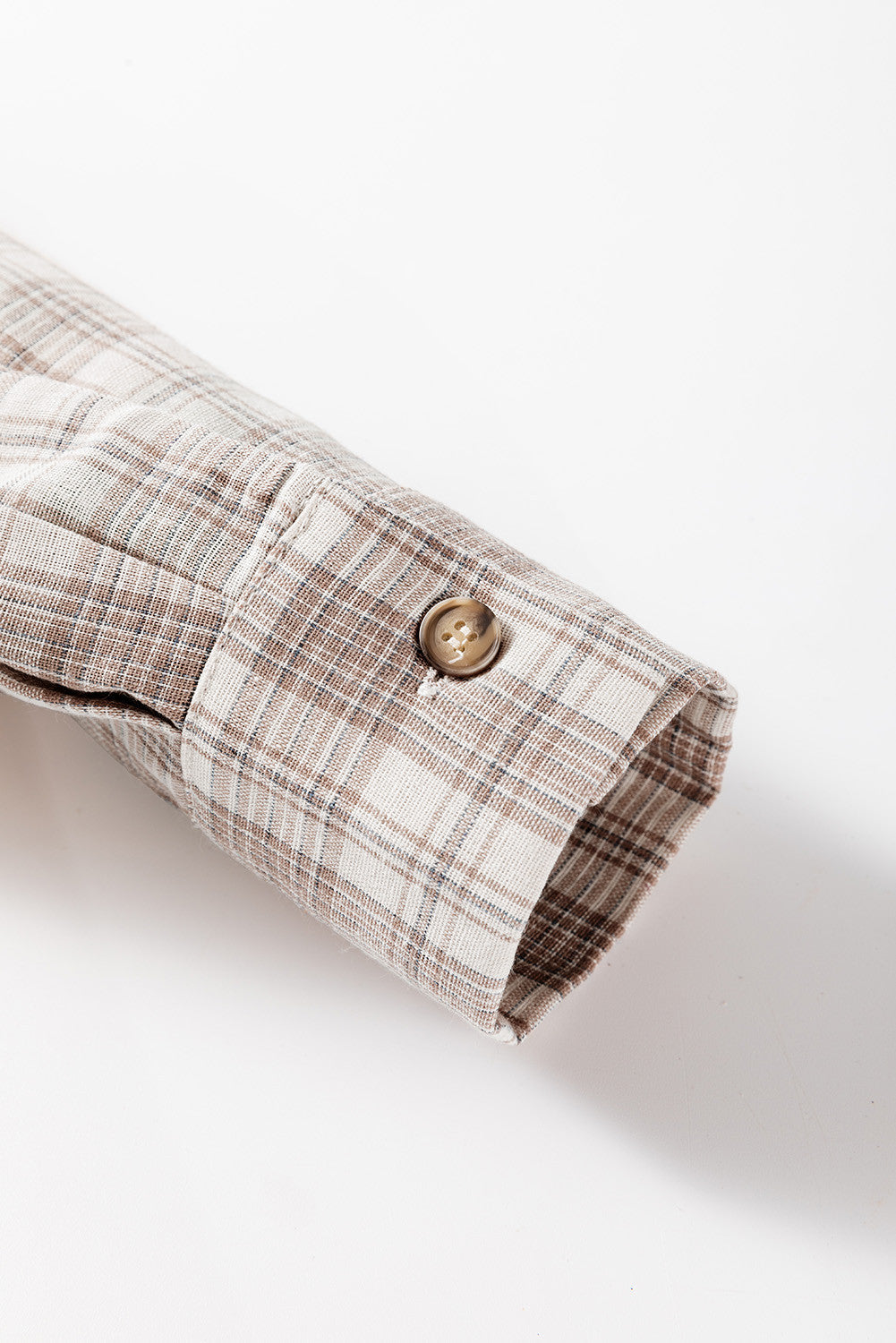 Pre-order Khaki Checkered Hooded Shacket