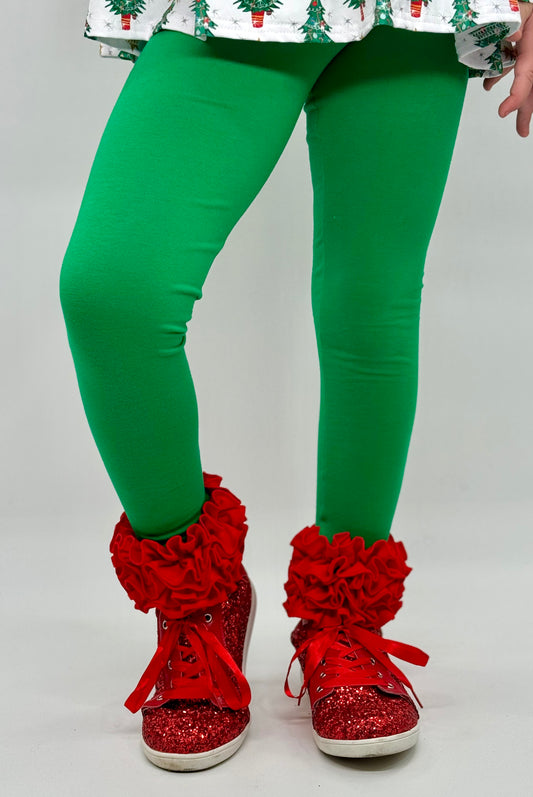 Girls Green with Red Ruffle Icings