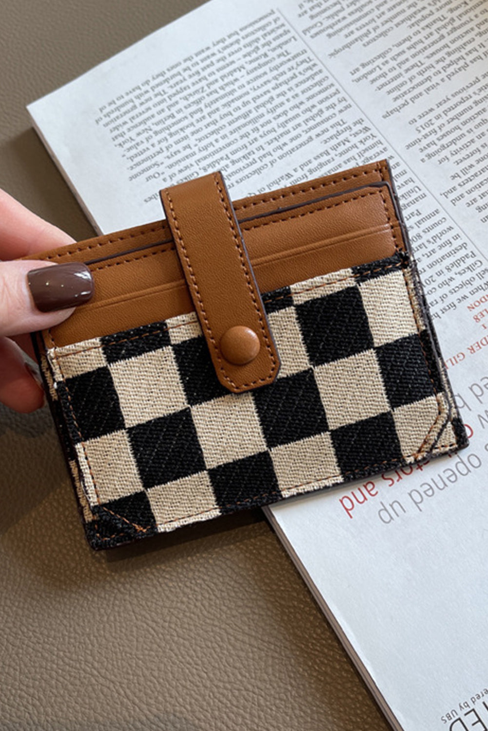 Women's Checkered Wallet