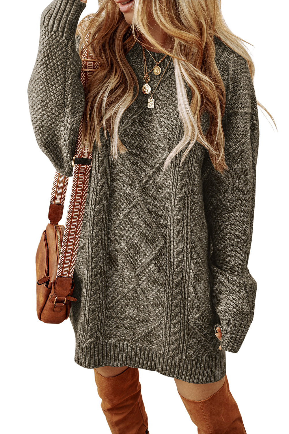 Women’s Cable Knit Sweater Dresses