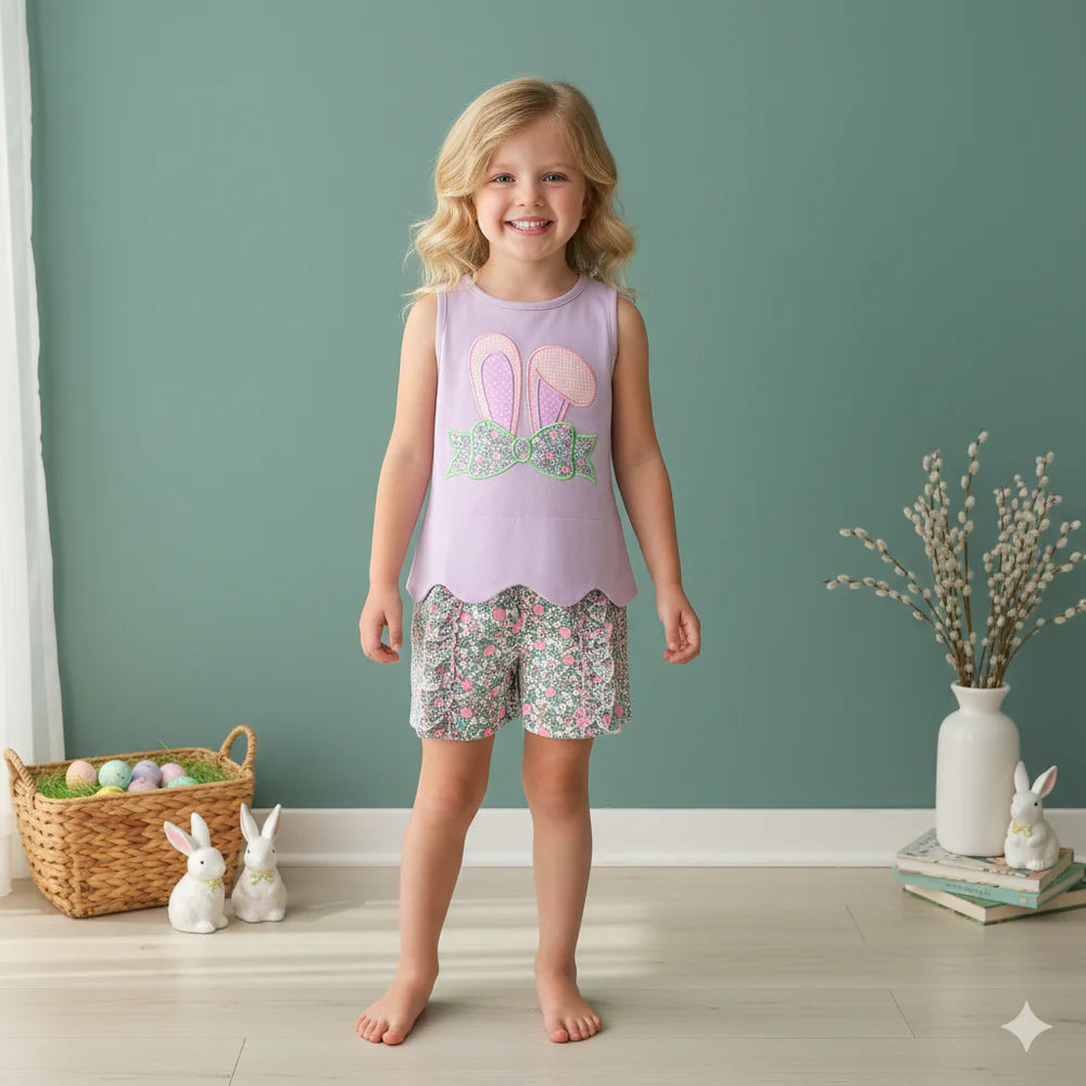 Pre-order Easter Appliqué Short Set