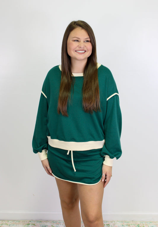 Women's Green Skort Set