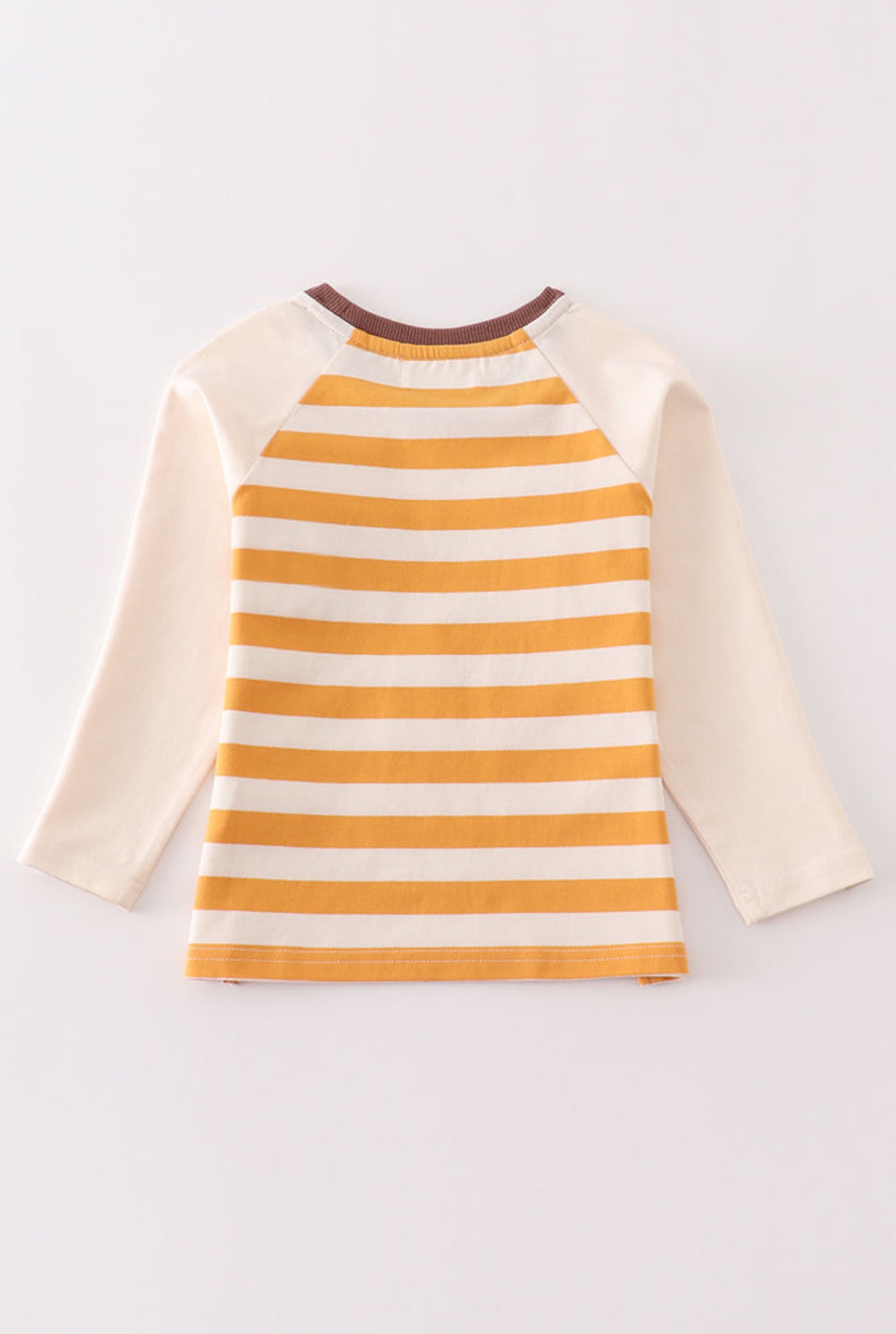 Boys Brown Stripe Pocket Tee