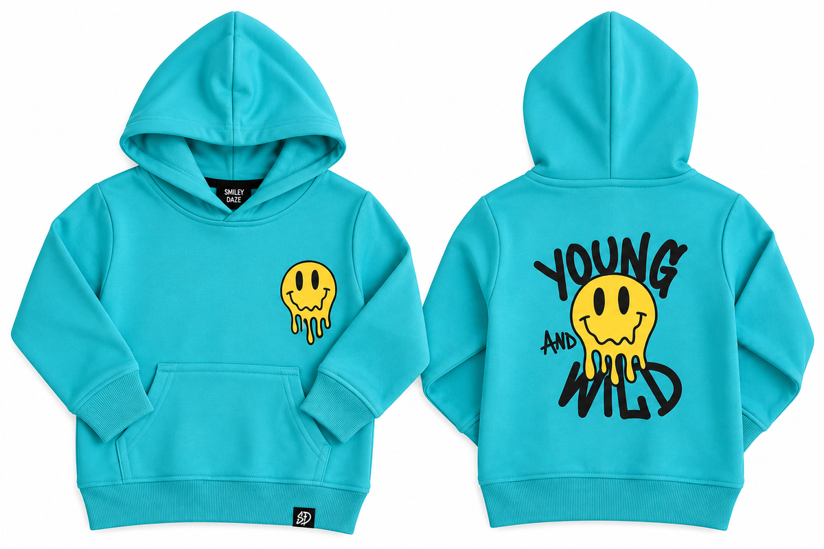 Boys Young & Wild Graphic Bamboo Fleece Hoodie