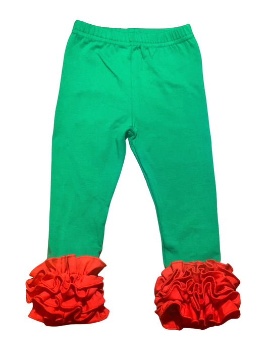 Girls Green with Red Ruffle Icings