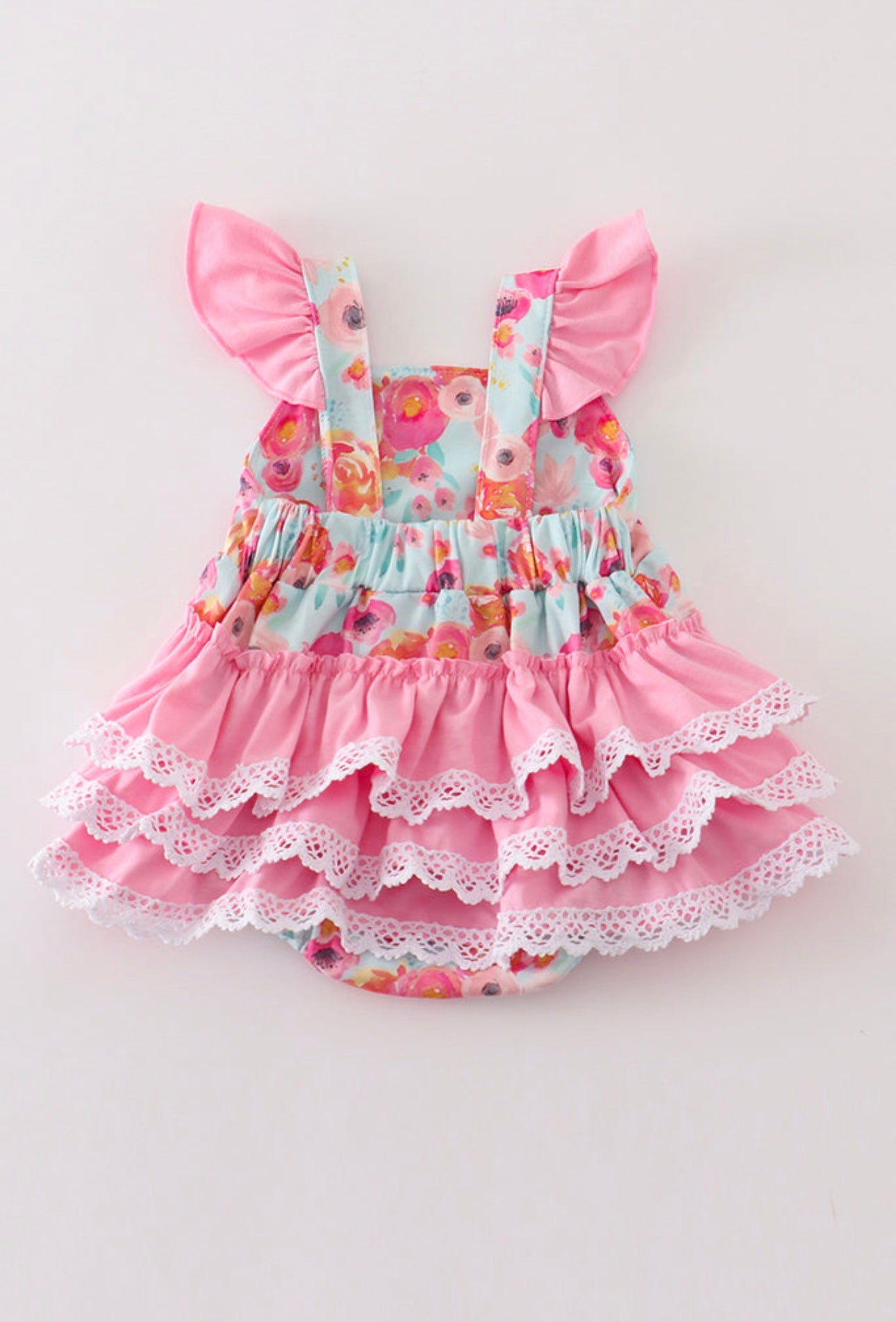 Pink Floral Ruffle Bubble