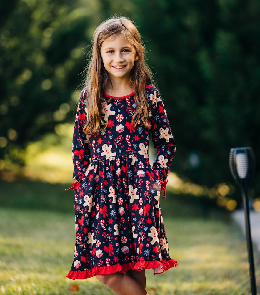 Girls Gingerbread Dress