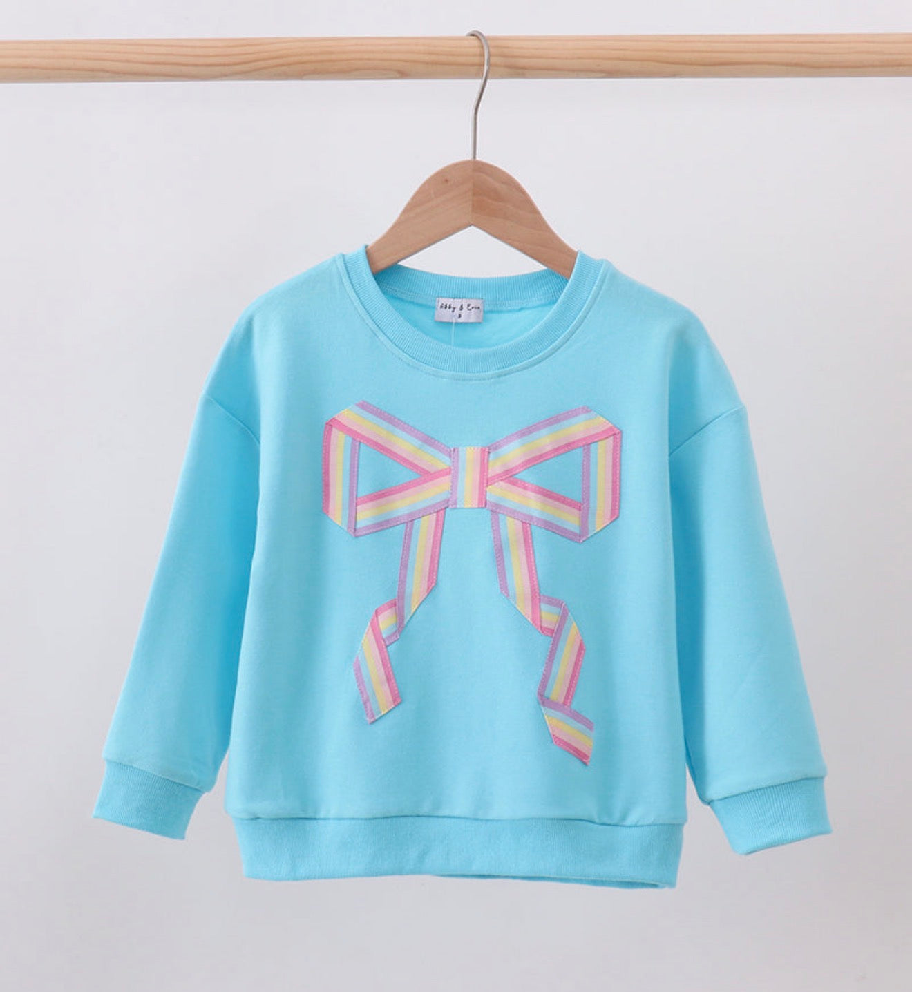 Girls Blue Skies and Bows Sweatshirt