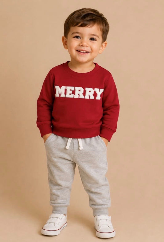 Boys Red Merry Lounge Set
