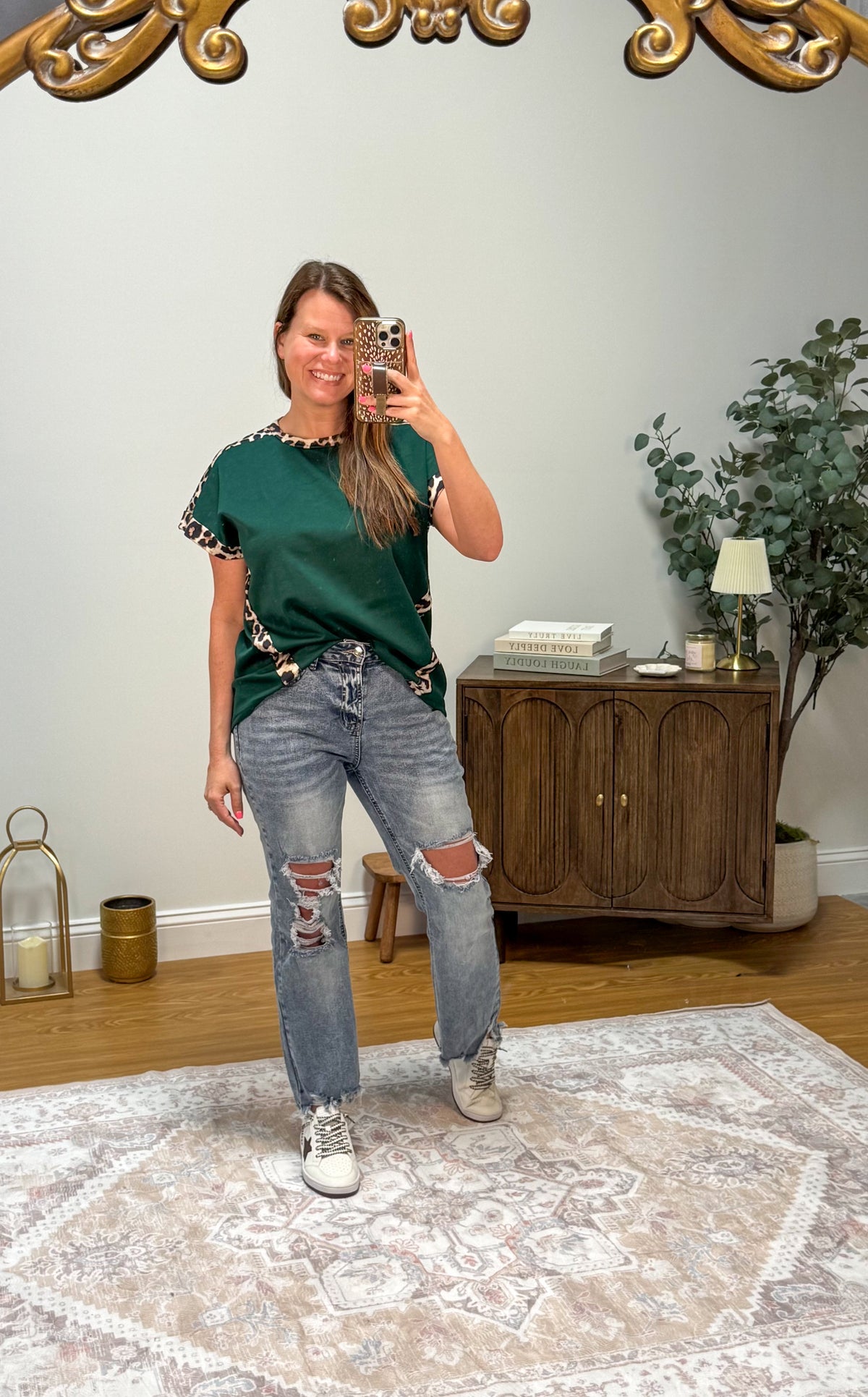 Women’s Leopard Trim Shirt RTS