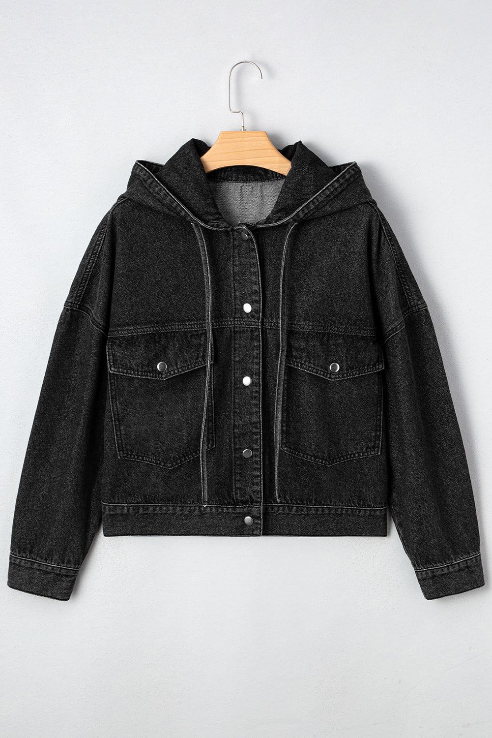 Pre-order Black Denim Hooded Jacket September
