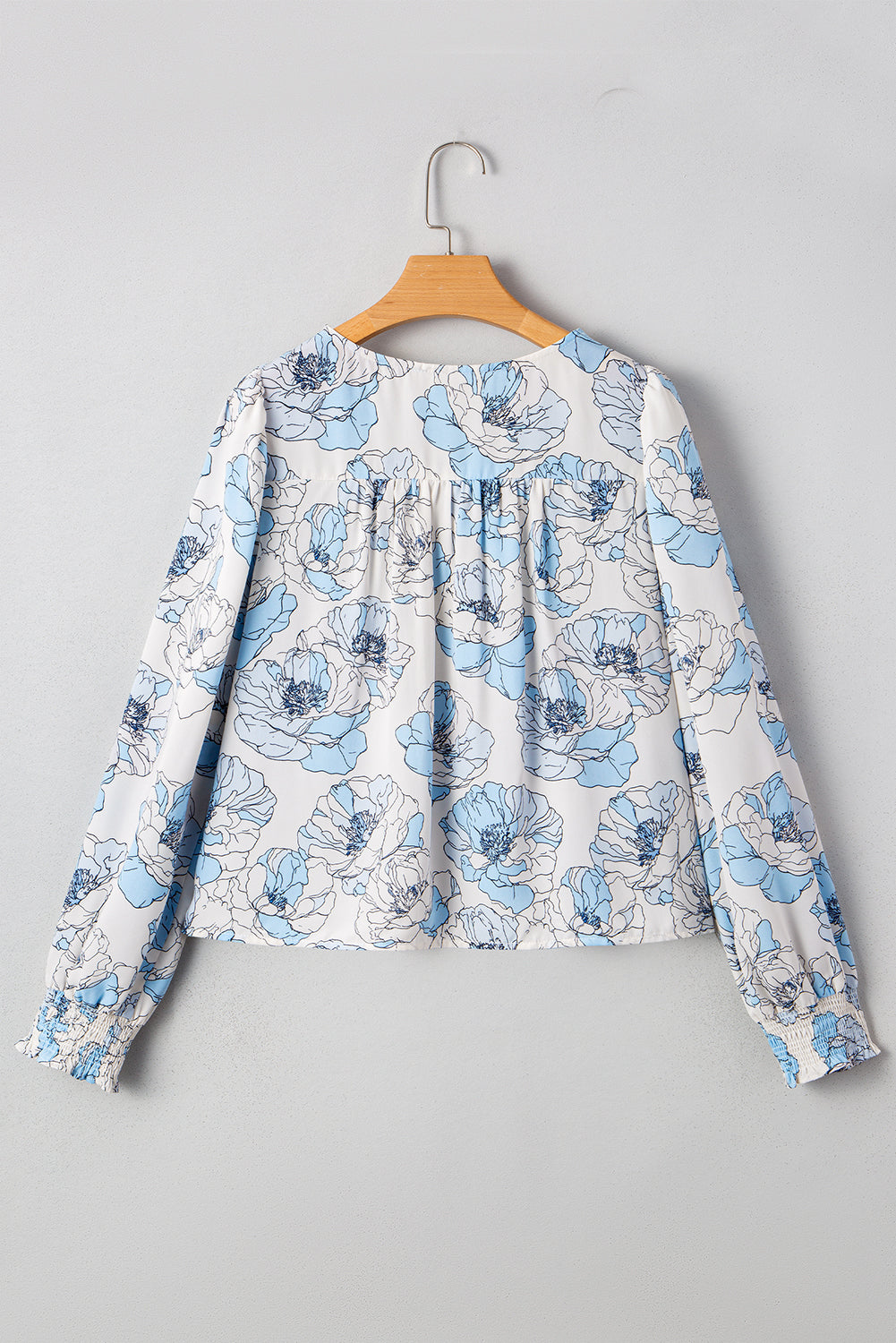 Pre-order Blue Floral Square Neck Blouse August