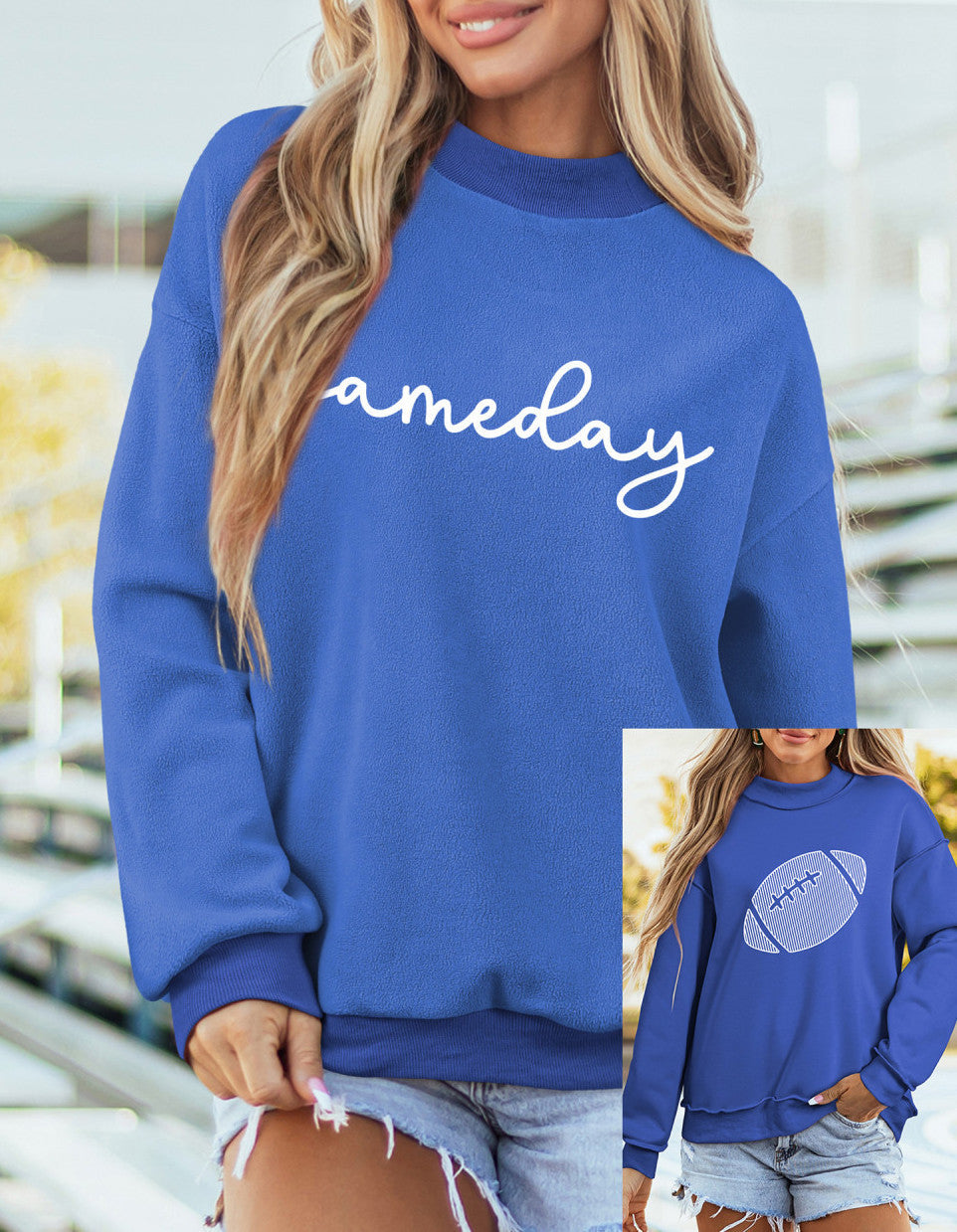 Pre-order Blue Reversible Gameday Sweatshirt