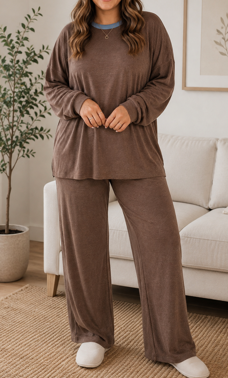 Pre-order Brown Patchwork Plus Set
