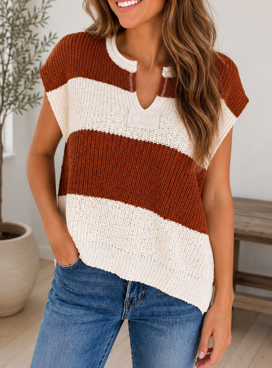 Pre-order Brown Stripe Sweater