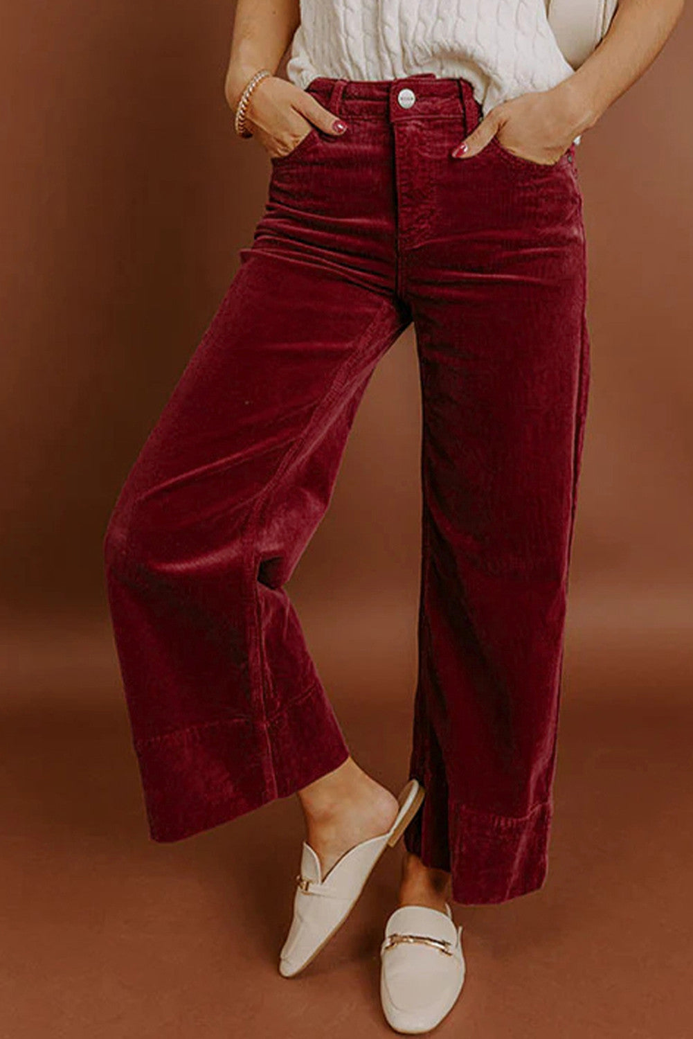 Pre-order Burgundy Corduroy Pants FB