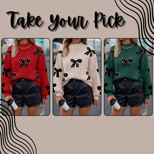 Pre-order Pearl Bow Sweater