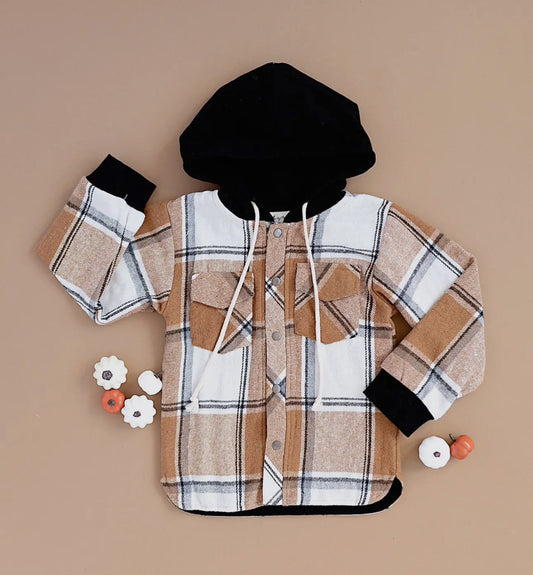 Boys Carmel Flannel Shacket