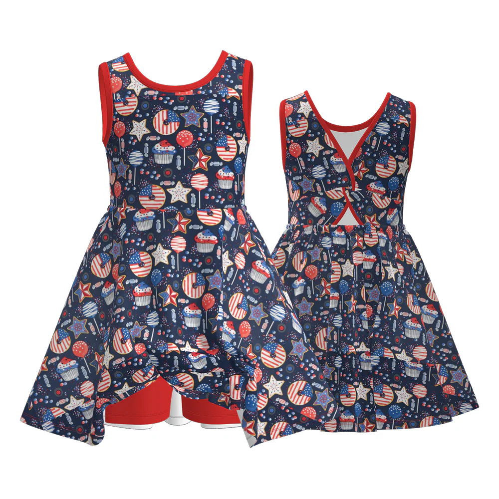 Pre-order Patriotic Skort Dress